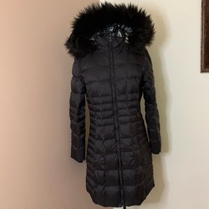 Talbots black long down puffer coat - Size Large